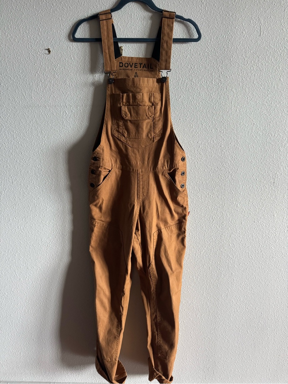 Dovetail Women's Tan Utility Overalls - Classic Workwear Style